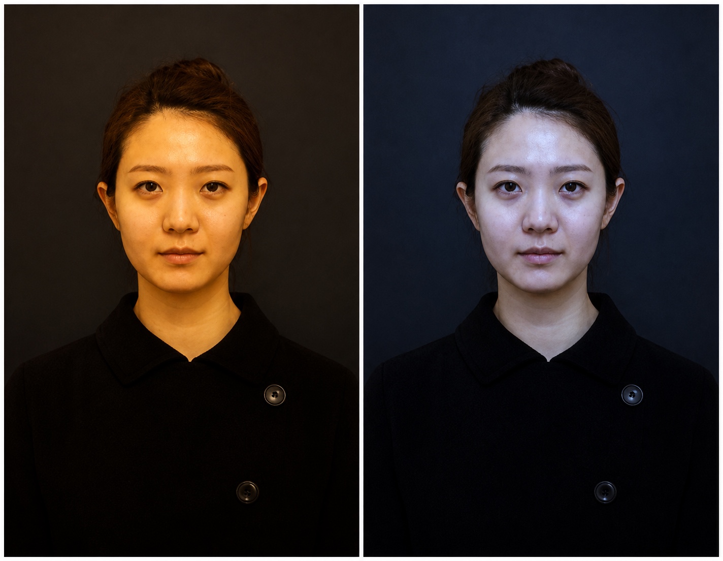 ภาพจำลอง AI เปรียบเทียบอุณหภูมิสีโทนอุ่นและโทนเย็น